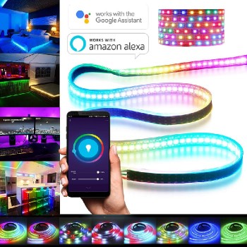 Ason Decor Bande DEL flexible intelligente - 120 DEL - IP65 - RVB Adressable - 5m