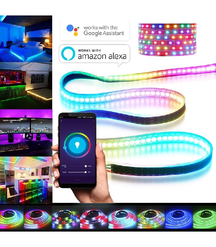 Ason Decor Smart Flexible LED Strip - 120 LED - IP65 - RGB Addressable - 5m