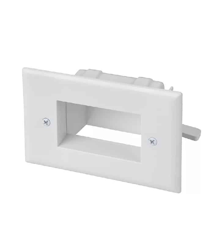 Low Voltage Recessed Wall Plate - White