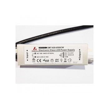 Constant Voltage Led Driver, in 100-265v, out 0.5 Amp, 12VDC, IP67, Certified