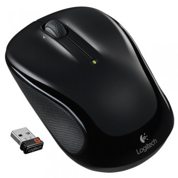 Logitech M325 Black Tilt Wheel USB RF Wireless Optical Mouse 