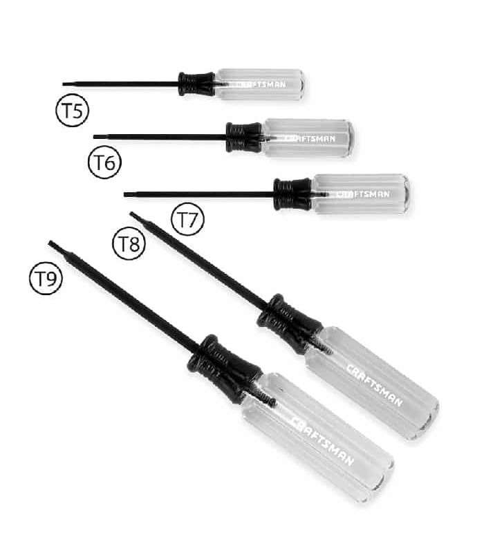 Craftman Mini Torx Screwdriver Set - 5 Piece