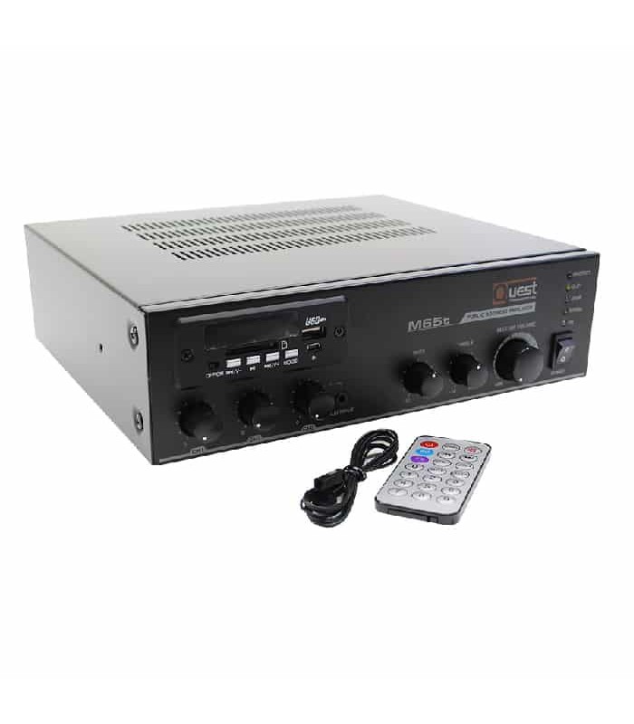 Amplificateur/Mélangeur commercial avec paging téléphonique - SD/AUX/USB - 65W - 3 canaux - Réusiné