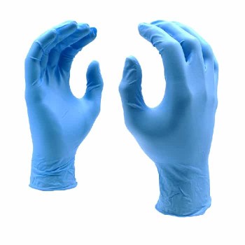 Gants de nitrile jetables - Bleu - Grand - Boîte de 100