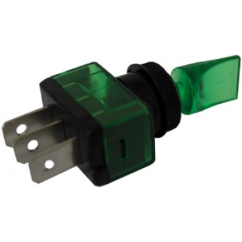 Pico Automotive Illuminated SPST Duckbill Switch On/Off Green 12V