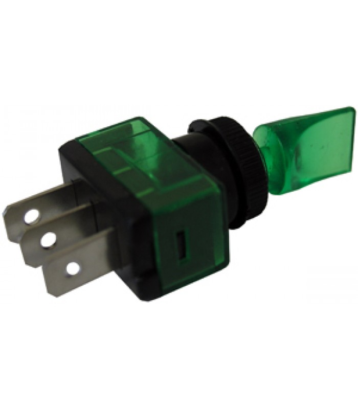 Pico Automotive Illuminated SPST Duckbill Switch On/Off Green 12V