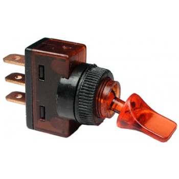 Interrupteurs illuminés unipolaires unidirectionnels (SPST) en bec de canard Rouge 12V de Pico