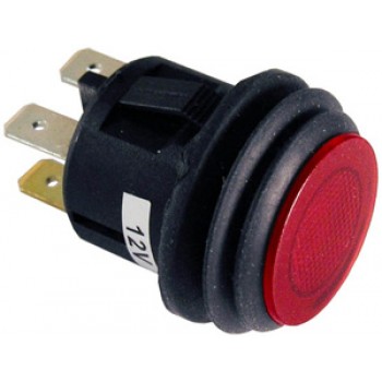 Interrupteurs unipolaires unidirectionnels (SPST) marche/arrêt à poussoir de Pico Canada - Rouge