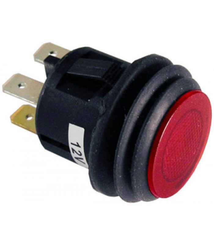 Pico Canada SPST Push On / Push Off Switch - Red