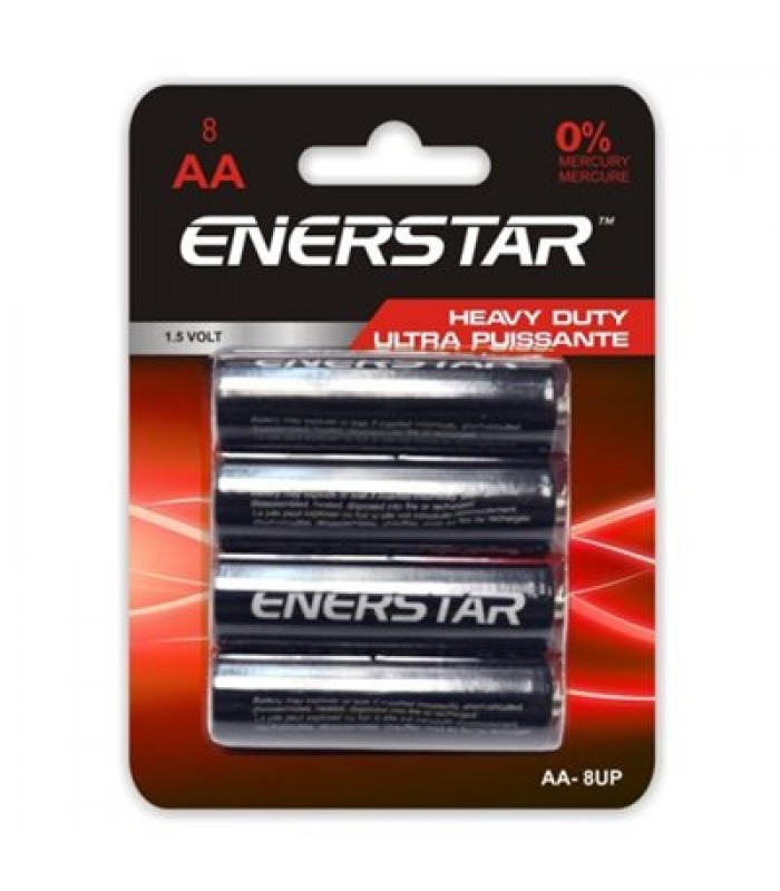 Batteries AA Puissance Ultra - Paquet de 8 - Enerstar