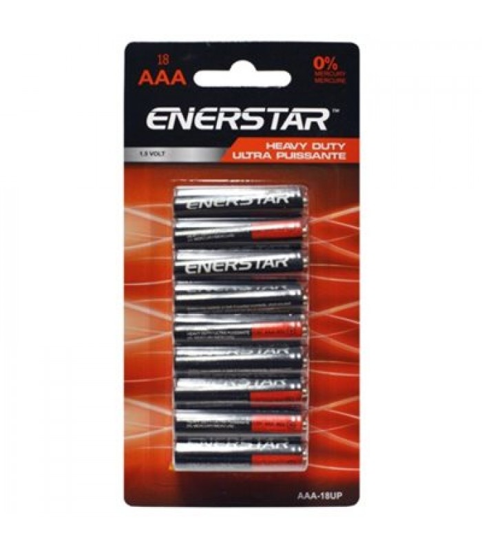 Batteries AAA Puissance Ultra - Paquet de 18 - Enerstar