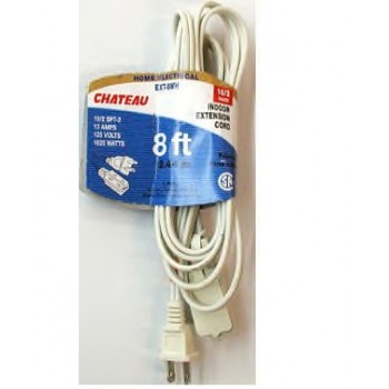 Rallonge électrique plate à service intensif - 8 pi. (2,46m)