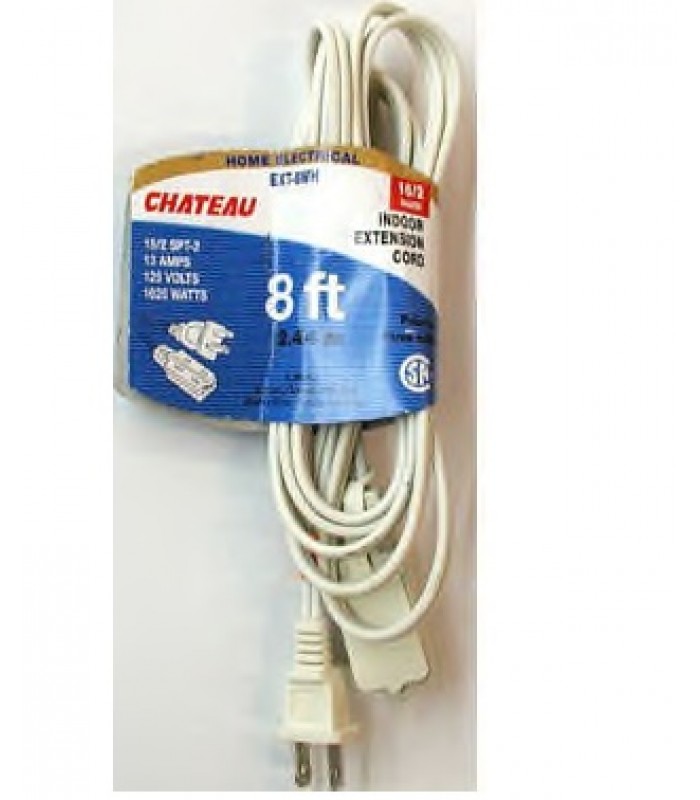 Heavy duty flat power cord - 8 ft. (2.46m)