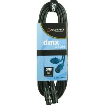 Câble DMX XLR 3-Broches 25 pi. (7,62m) de Accu-Cable