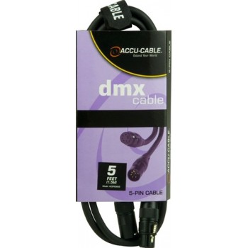 Câble DMX 5-Broches 5 pi. (1,5m) de Accu-Cable