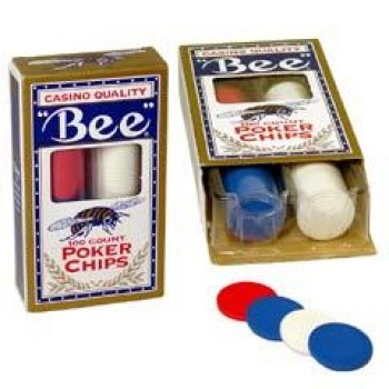 Bee Casino Quality 100 Count Poker Chip Set