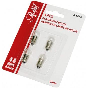 B005362 4-Piece Flashlight Bulbs 0.7A/4.8V