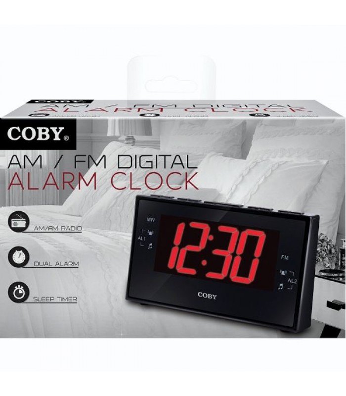 COBY CBCR103 Dual Alarm Clock AM/FM Radio