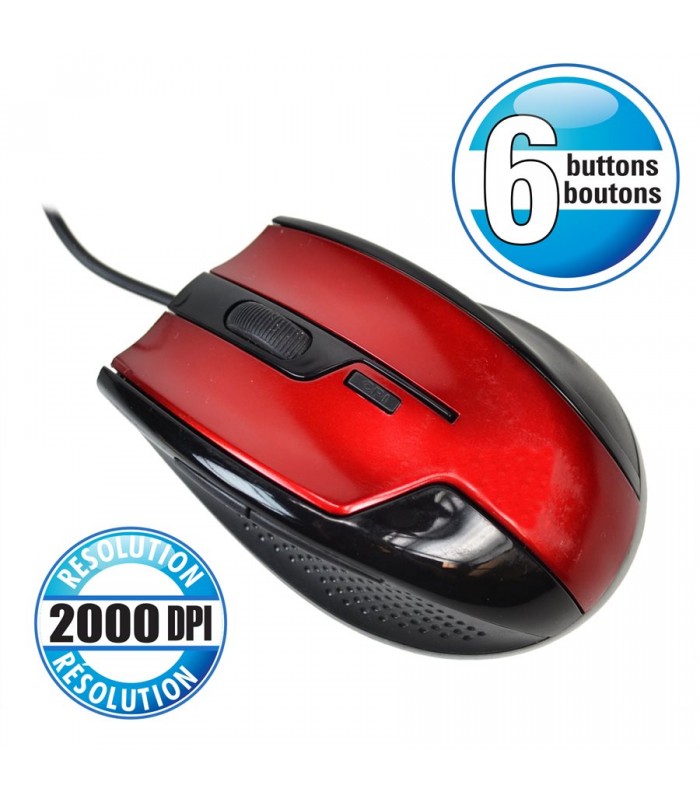 Souris eLink avec fil USB 6 boutons