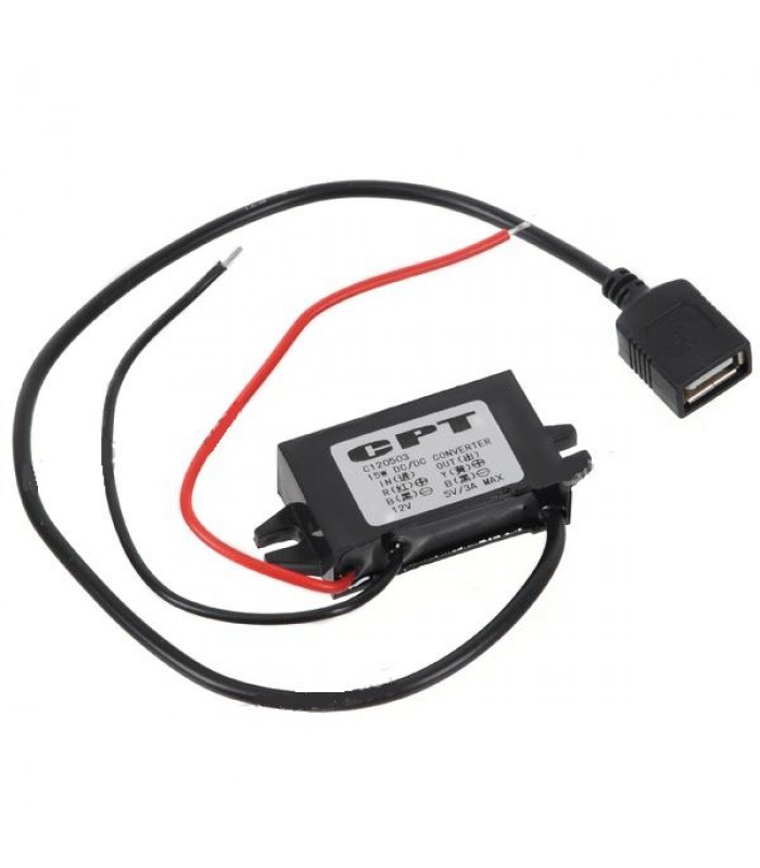 Covertisseur Régulateur de tension CC 12v à USB 5v 15W 3A de CPT