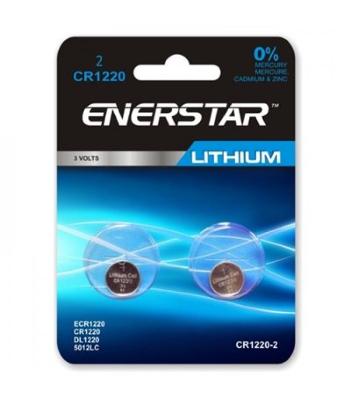 Pile Enerstar CR1220 au Lithium - Paquet de 2