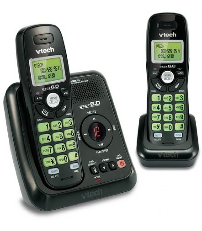 Téléphone sans fil à 2 combinés DECT 6.0 de Vtech - Noir - Remis-à-Niveau