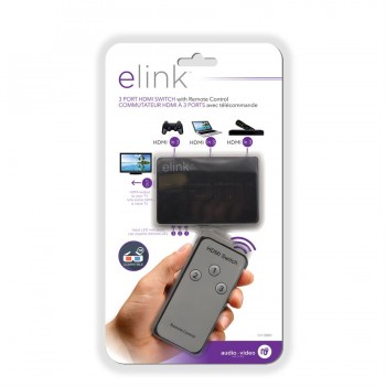 HDMI 3-Port HDMI switch with remote control