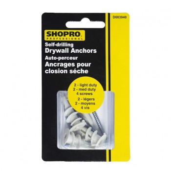 SHOPRO Self-drilling Anchor for Drywall - Pack of 4