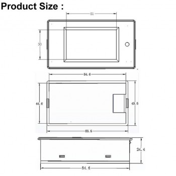 DC 20A LCD Tension Courant KWh Watt batterie de voiture Panel Power Monitor