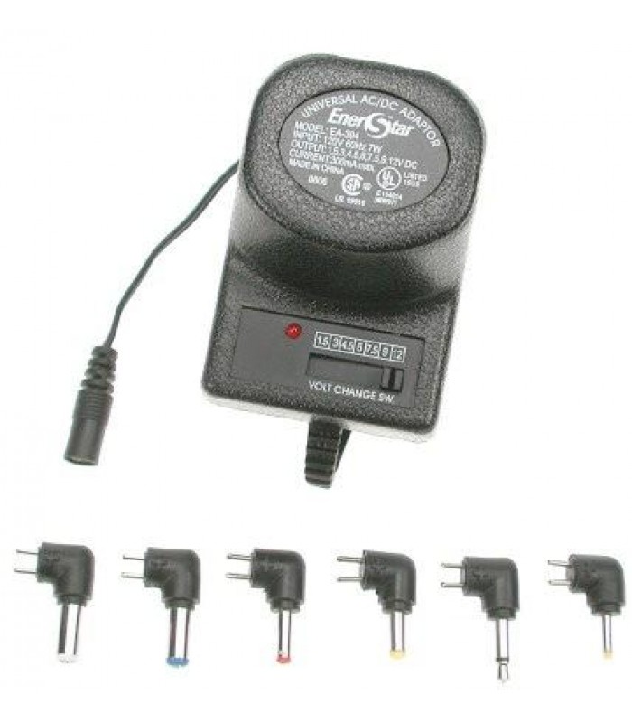 AC/DC Adapter - Multivoltage 300mA