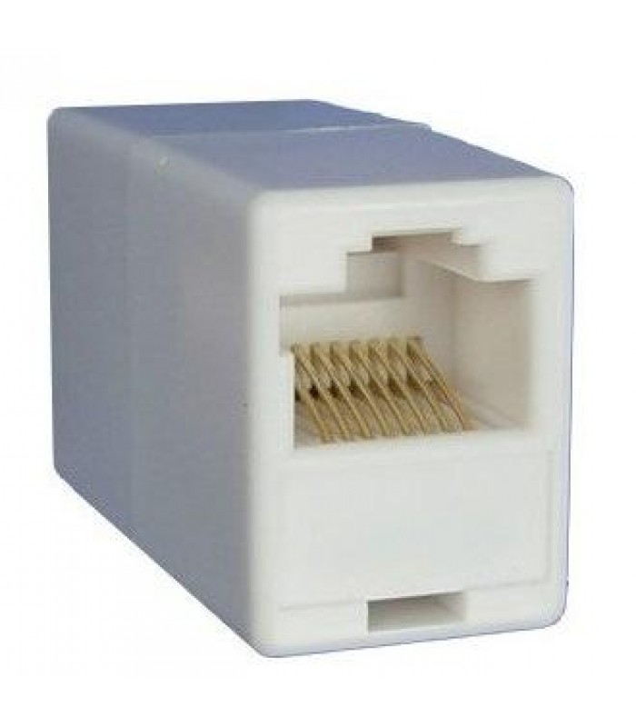 Cat5e RJ45 Modular Inline Coupler - White