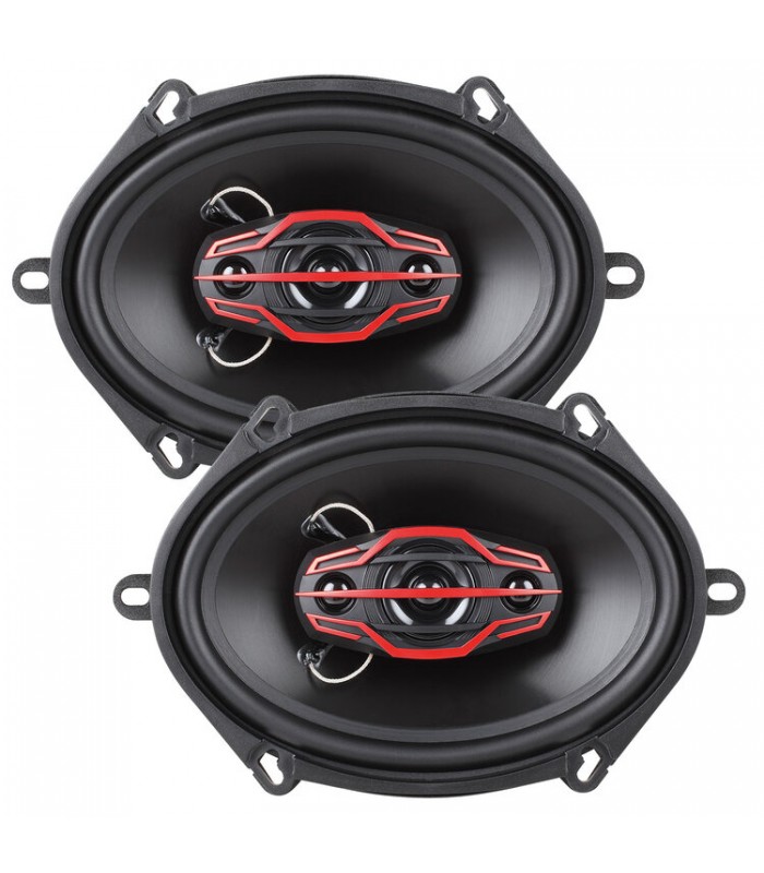 Dual Haut-parleurs de voiture 4 voies - 40W RMS - 5 X 7 / 6 X 8 - Paire