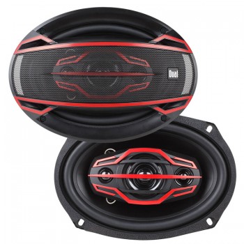 Dual Car Speakers 4-Way 6 x 9 in. 200W - Pair