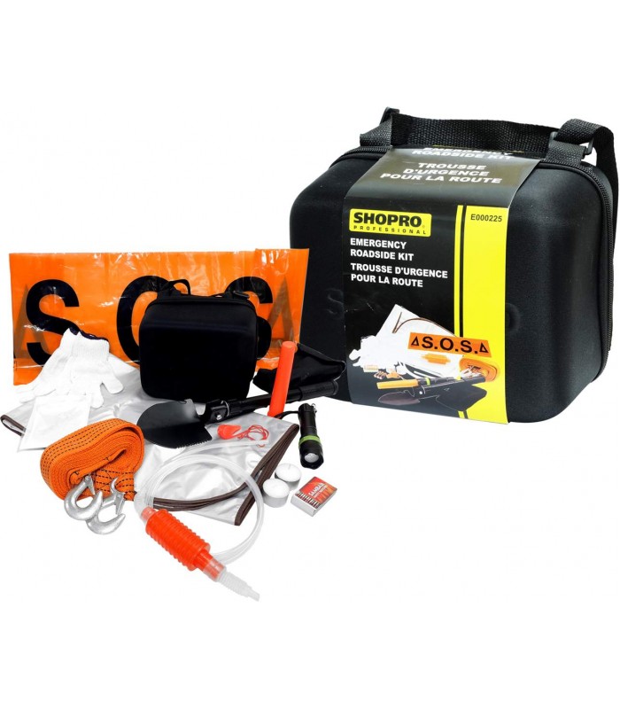 SHOPRO 14-Piece Roadside Emergency Kit