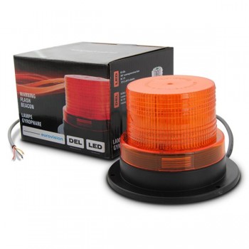 Lampe Gyrophare LED Eurovision Ambre avec avec fils 30 cm