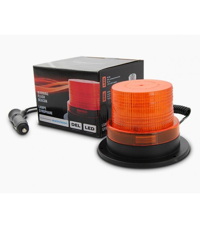 Lampe Gyrophare LED Ambre avec prise allume-cigare