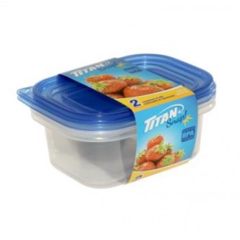 Contenants et couvercles 670ml de Titan - Paquet de 2