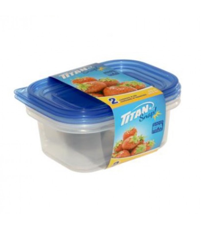 Titan containers & lids 670ml - Pack of 2