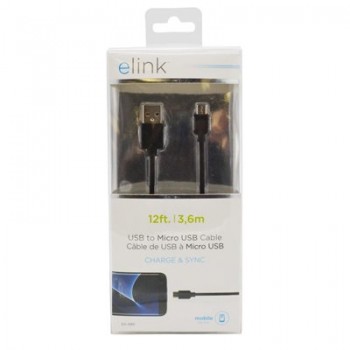 12 ft micro USB charging and data transfer cable