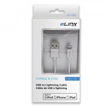 Câble MFI de USB a lightning 3.3pi de eLink