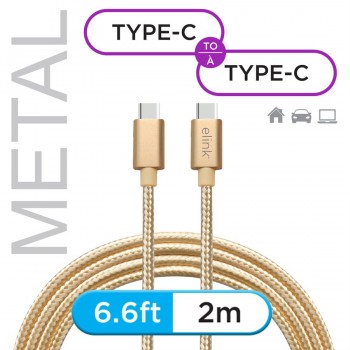eLink Câble tressé robuste de 1,8m type C à type C