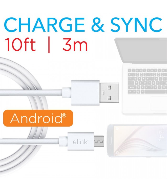 eLink Câble USB à Micro USB de 10 pi.