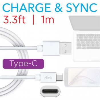 eLink 3.3ft. Type-C usb 2.0 cable