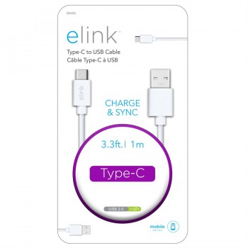 eLink 3.3ft. Type-C usb 2.0 cable