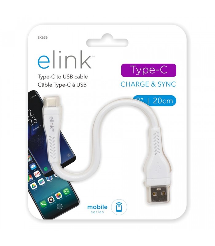 eLink Câble Type-C à USB de 8 po (20 cm)