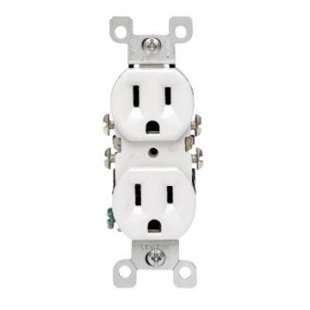 Prise duplex électrique - Blanc