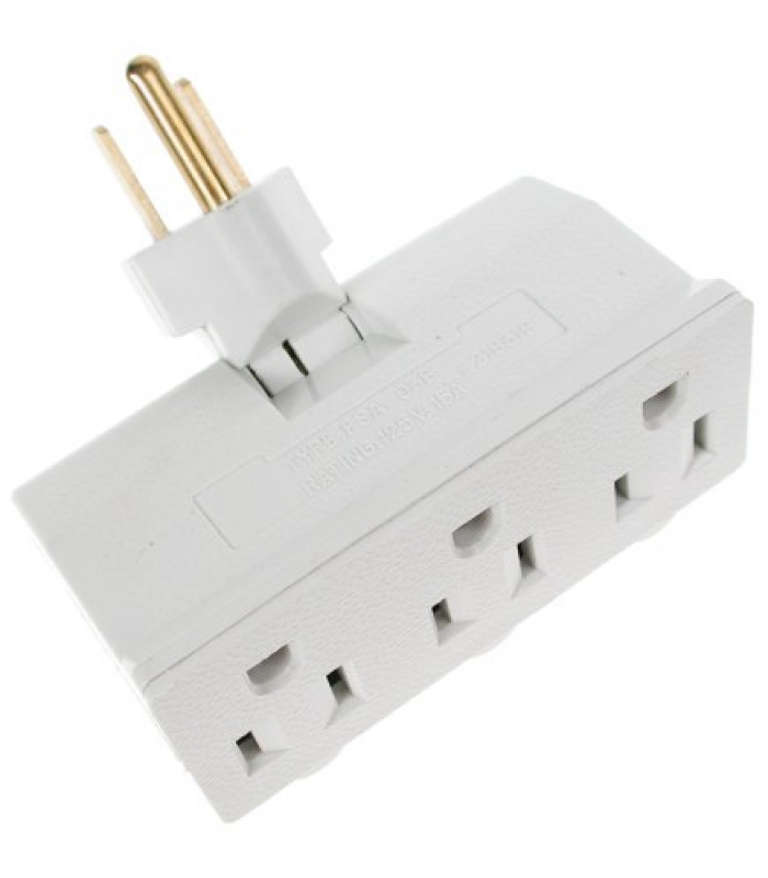 eLink 3 Grouded outlet swivel adaptor