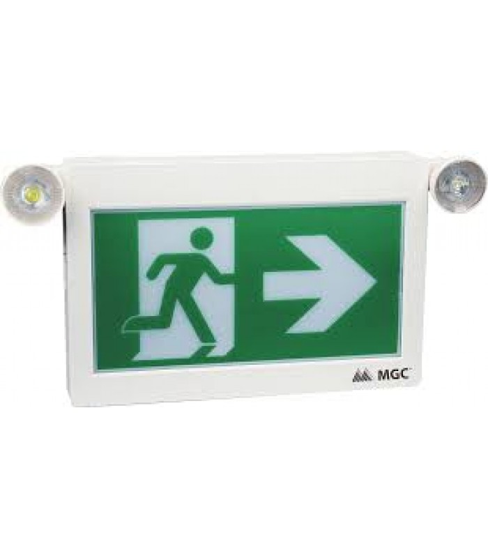 Mircom ELRM-180-2RC LED Running Man Sign with adjustable Twin Spot LED Lights