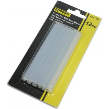 SHOPRO 4 in. Mini Glue Sticks Clear - Pack of 12