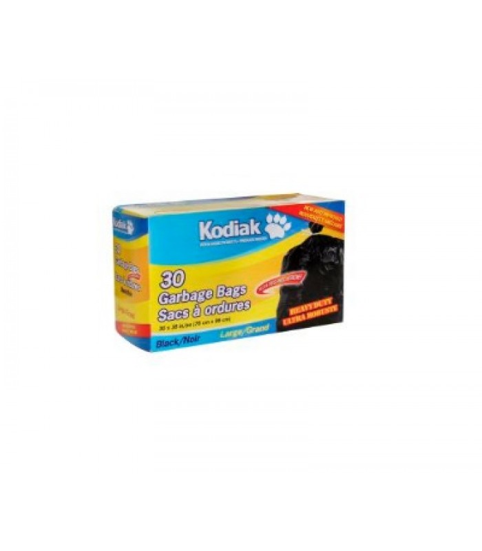 KODIAK HEAVY DUTY GARBAGE BAGS 30x38 BLACK 30/BOX